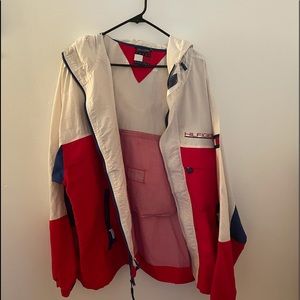 Red white and blue tommy hilfiger jacket